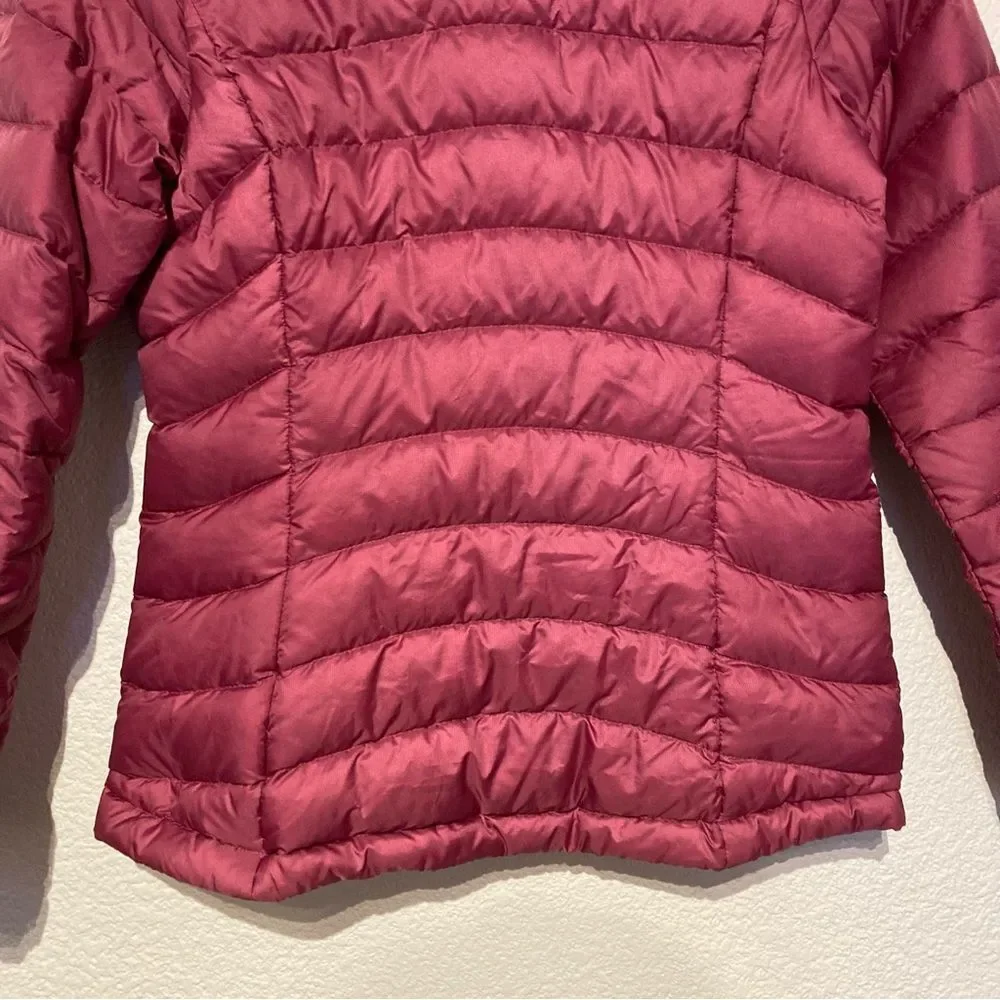 Patagonia Girls Size Large Berry Pink Goosedown Jacket Goose Down Full Zip
